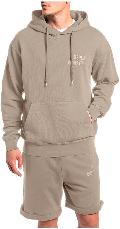 Replay Herren Kapuzenpullover, S 803 Light Taupe