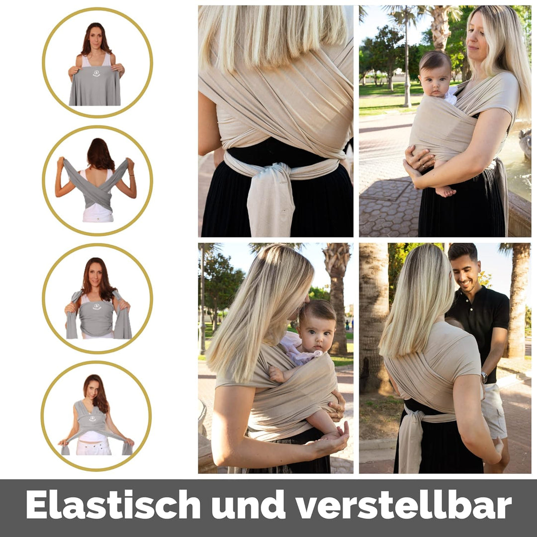 Amarsupiel | Amarsupiel BAMBOO Babytragetuch | Einfach zu bedienende elastische Babytrage |Bambuszer