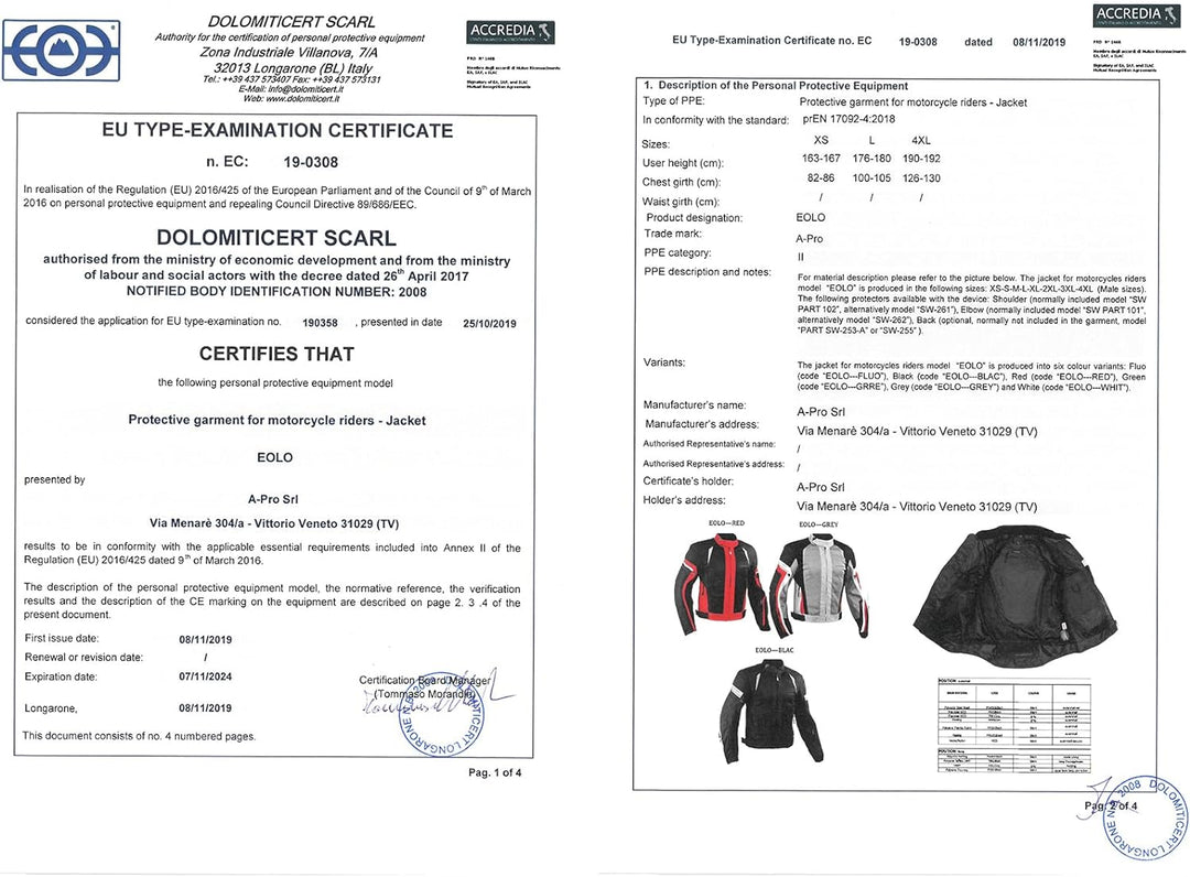 A-Pro Summer Motorbike Mesh Sport RaceTouring CE Armored Jacket Motorcycle Grey M