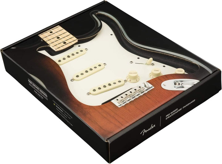 Fender Prewired Pickguard Strat Custom 69 white Weiss Brauch 69, Weiss Brauch 69