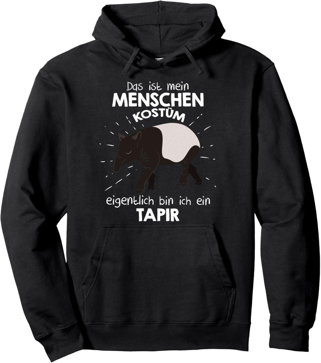Mein Menschen Kostüm Bin ich ein Tapir, Halloween Outfit Pullover Hoodie