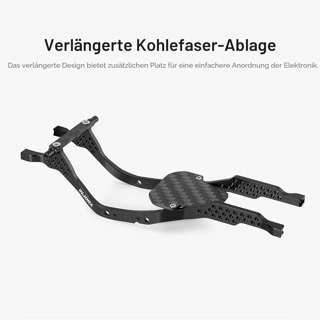 INJORA LCG Aluminium Chassis Bausatz für 1/30 Axial SCX30 Chassis-Bausatz, Chassis-Bausatz