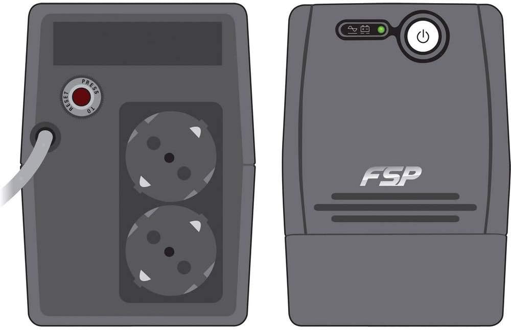 FSP PPF4800407 Fortron FP 800 Line-Interactive USV 800 VA/480 W, 4x Schuko, Eingang Spannungsumfang