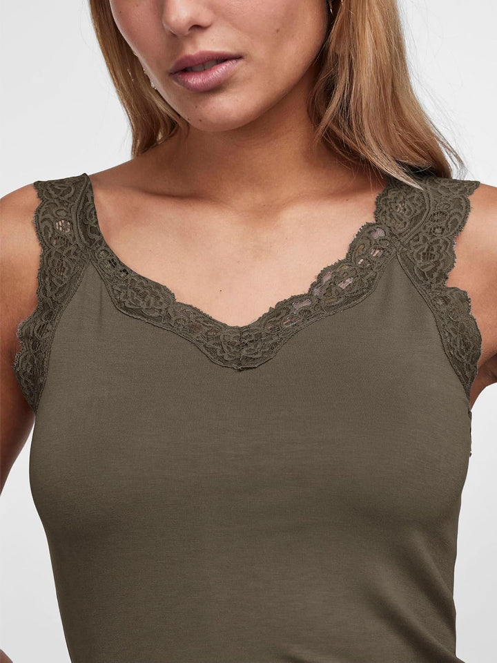 PIECES Damen Pcbarbera Lace Noos Bc Top S 1x Nostalgia Rose, 1x Birch, 1x Walnut, S 1x Nostalgia Ros