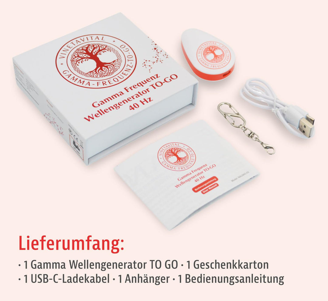 Gamma Wellengenerator 40 Hz To-Go – Mobiler Frequenzgenerator | Kompakt, Wiederaufladbar