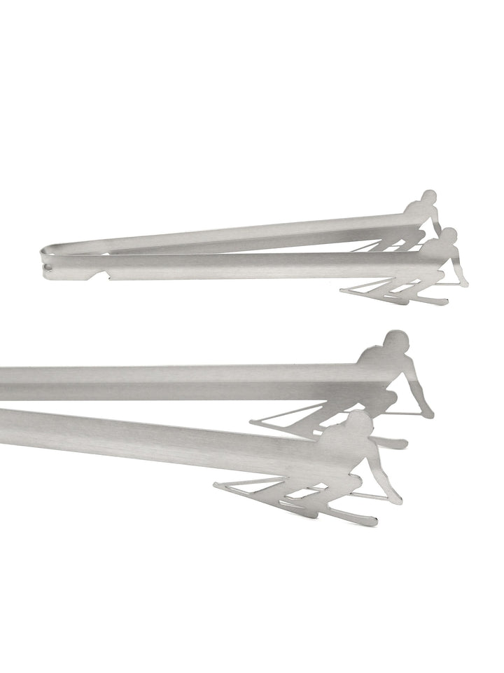 Grillzange Skifahren, spülmaschinengeeignet, Geschenkidee, Männergeschenk, Grillgeschenk, Vatertag,