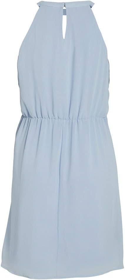 Vila Damen Vimilina Halterneck Dress/Su - Noos Kleid 44 Kentucky Blue/Detail:elastic, 44 Kentucky Bl