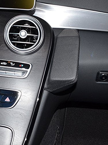 KUDA 1290 Halterung Echtleder schwarz für Mercedes C-Klasse (W205/S205) ab 2014, 1290
