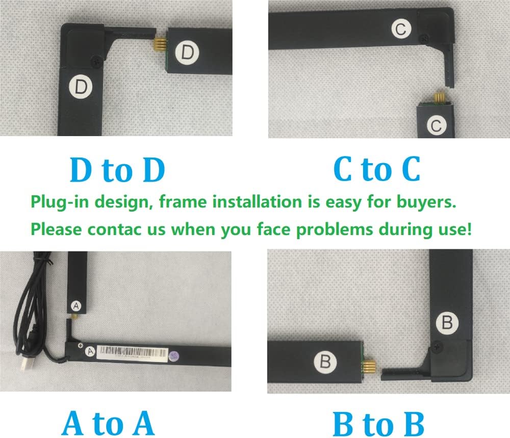 Deyowo 24 Zoll Infrarot-Touchscreen-Rahmen, IR-Touchscreen-Overlay, Touchscreen-Panel, Freier Treibe