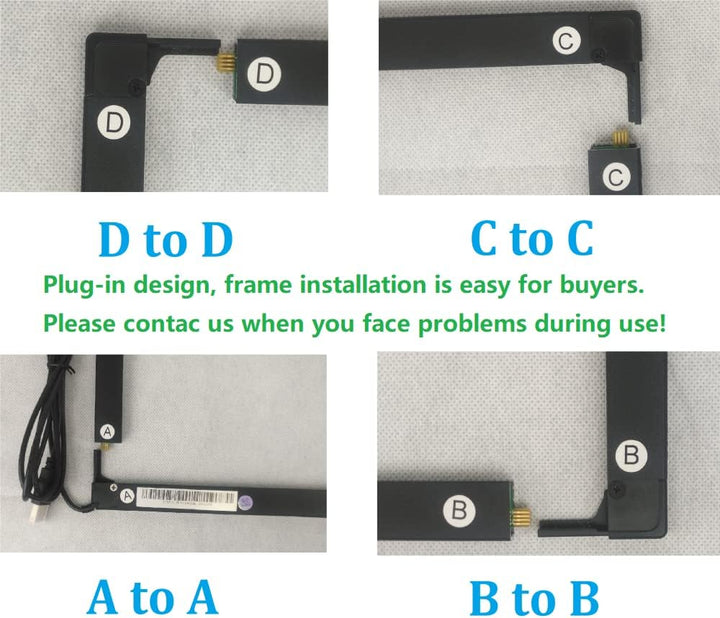 Deyowo 24 Zoll Infrarot-Touchscreen-Rahmen, IR-Touchscreen-Overlay, Touchscreen-Panel, Freier Treibe