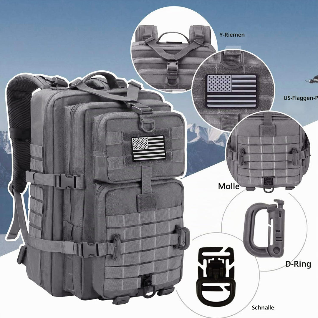 Hannibal Tactical 40L Militär Taktischer Rucksack US Cooper Rucksack Armee Assault Pack 3 Tage Bug O