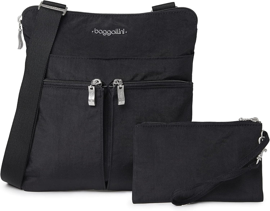 Baggallini Horizon Sac bandoulière, Noir Schwarz, Schwarz