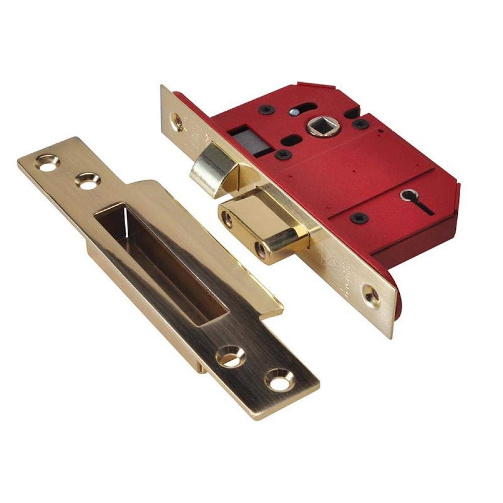 Union unny2200sp25 Einsteckschloss Einsteckschlösser 68mm Polished Brass Visi, 68mm Polished Brass V