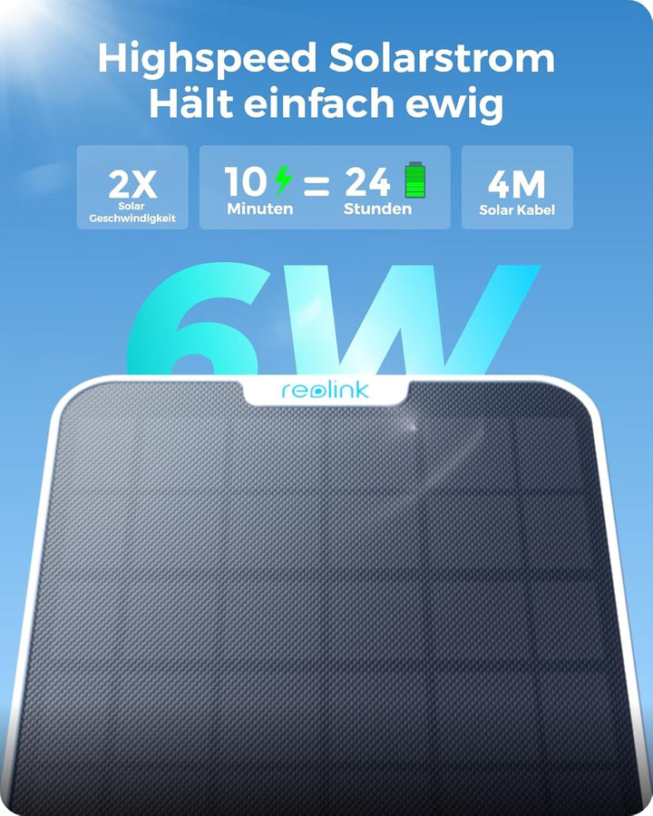 Reolink 4K Solar Überwachungskamera Aussen Akku mit 360° PTZ, Auto-Tracking, Dual Lens, 8MP WLAN Kam