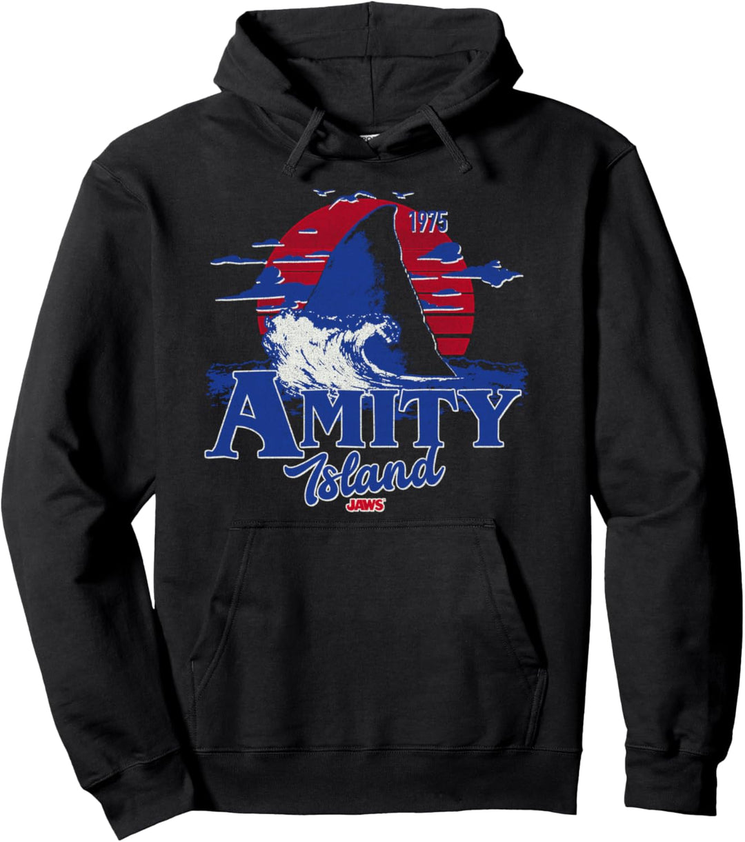 Jaws Retro Sunset Fin Pullover Hoodie