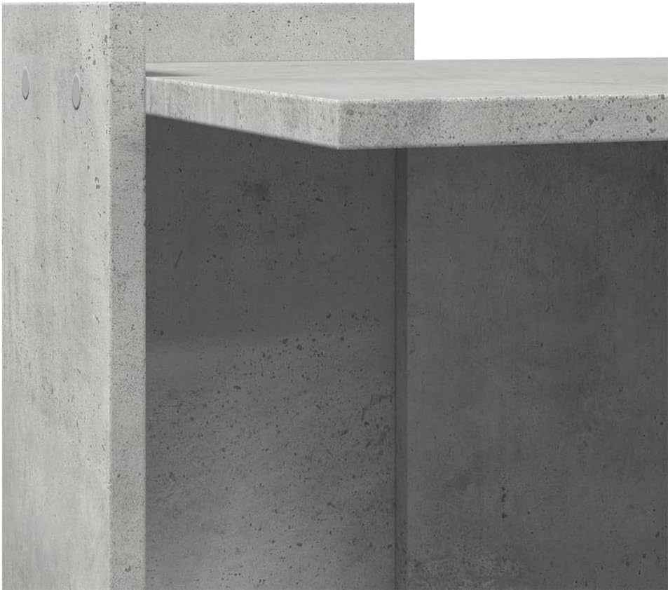 Katzenklo Betongrau 53x53x51 cm Holzwerkstoff mit verstecktem Design, Stabiler Holzwerkstoff, platzs