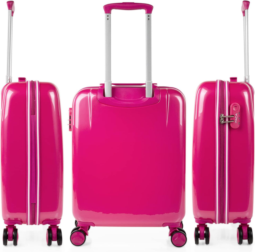 ITACA - Trolley Handgepäck Cabin Trolley Koffer Reisekoffer Hartschalenkoffer mit Zahlenschloss - Ka