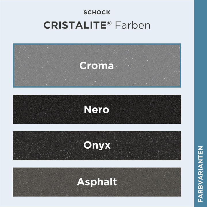 SCHOCK Küchenspüle 57 x 51 cm Nemo N-100 Croma - CRISTALITE hellgraue Granitspüle ab 60 cm Unterschr