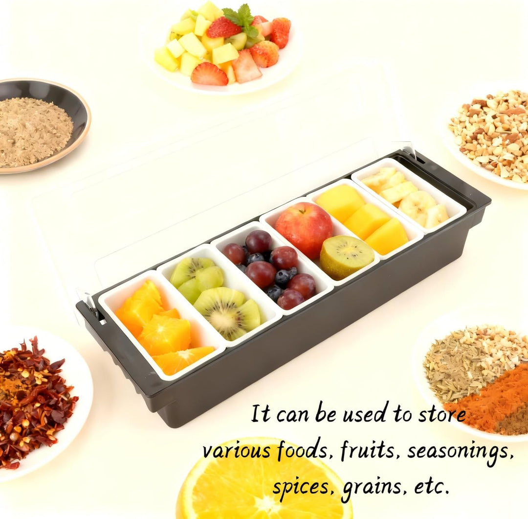 Obst Container Box Eis Party Servier Bar Eisgekühlter Gewürzspender mit Transparentem Deckel, Würzmi