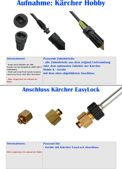 Bajonett Adapter zur Verwendung von Kärcher Hobby K-Serien Zubehör an Geräten mit Easy!Lock Anschlus