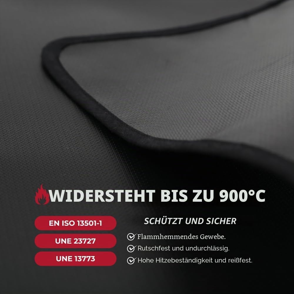 Feuerhemmende, wasserdichte, schützende Bodenmatte für Barbecues und Grills, Schutz für Camping und