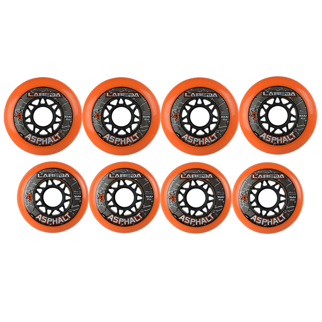 LABEDA WHEELS Roller Hockey GRIPPER ASPHALT HILO 4-76mm Wheels/4-80mm Wheels by Labeda