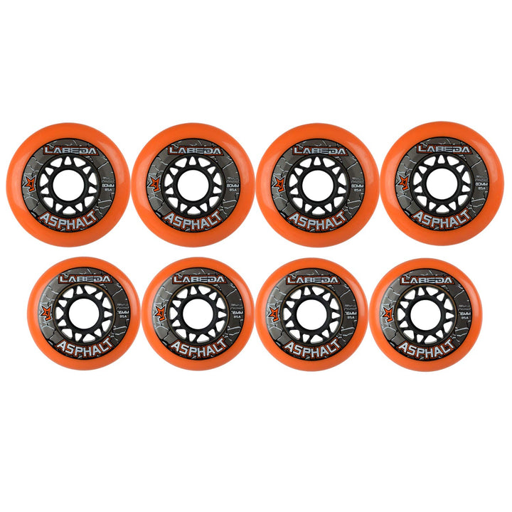 LABEDA WHEELS Roller Hockey GRIPPER ASPHALT HILO 4-76mm Wheels/4-80mm Wheels by Labeda