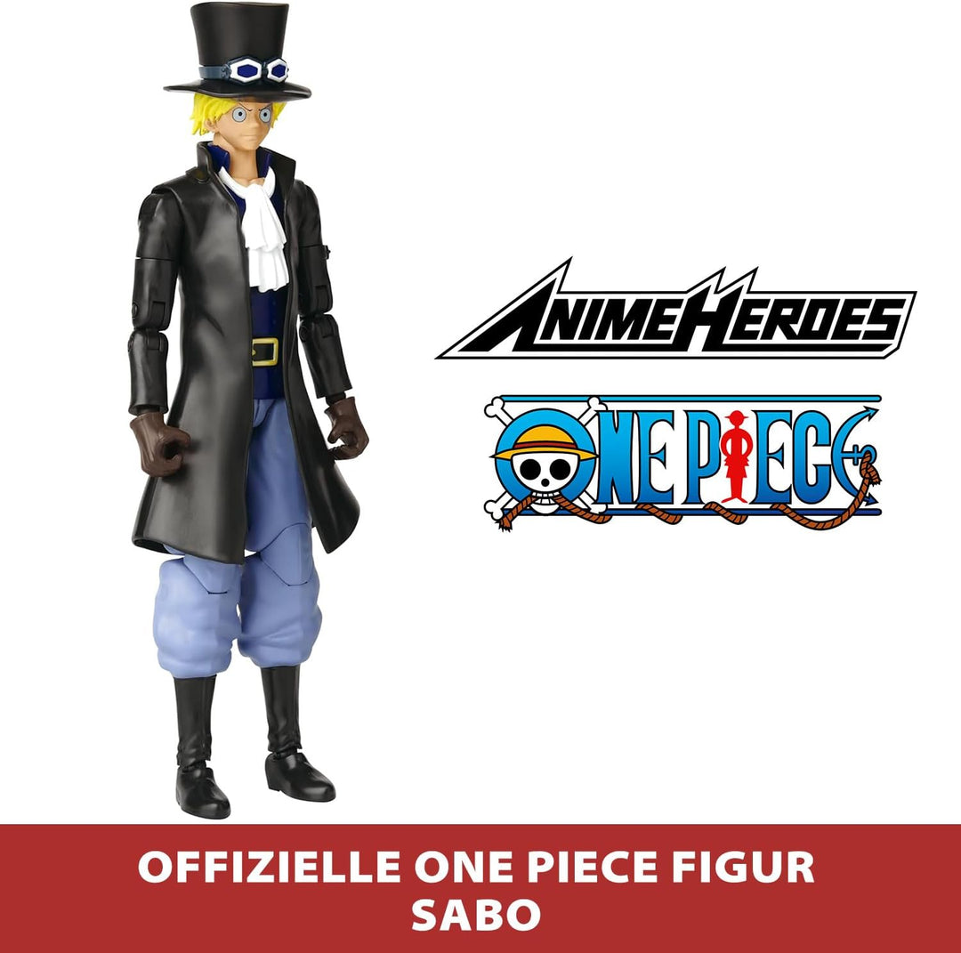 BANDAI - Anime Heroes - One Piece - Anime Heroes Figur 17 cm - Sabo - Offizielle One Piece Lizenz -