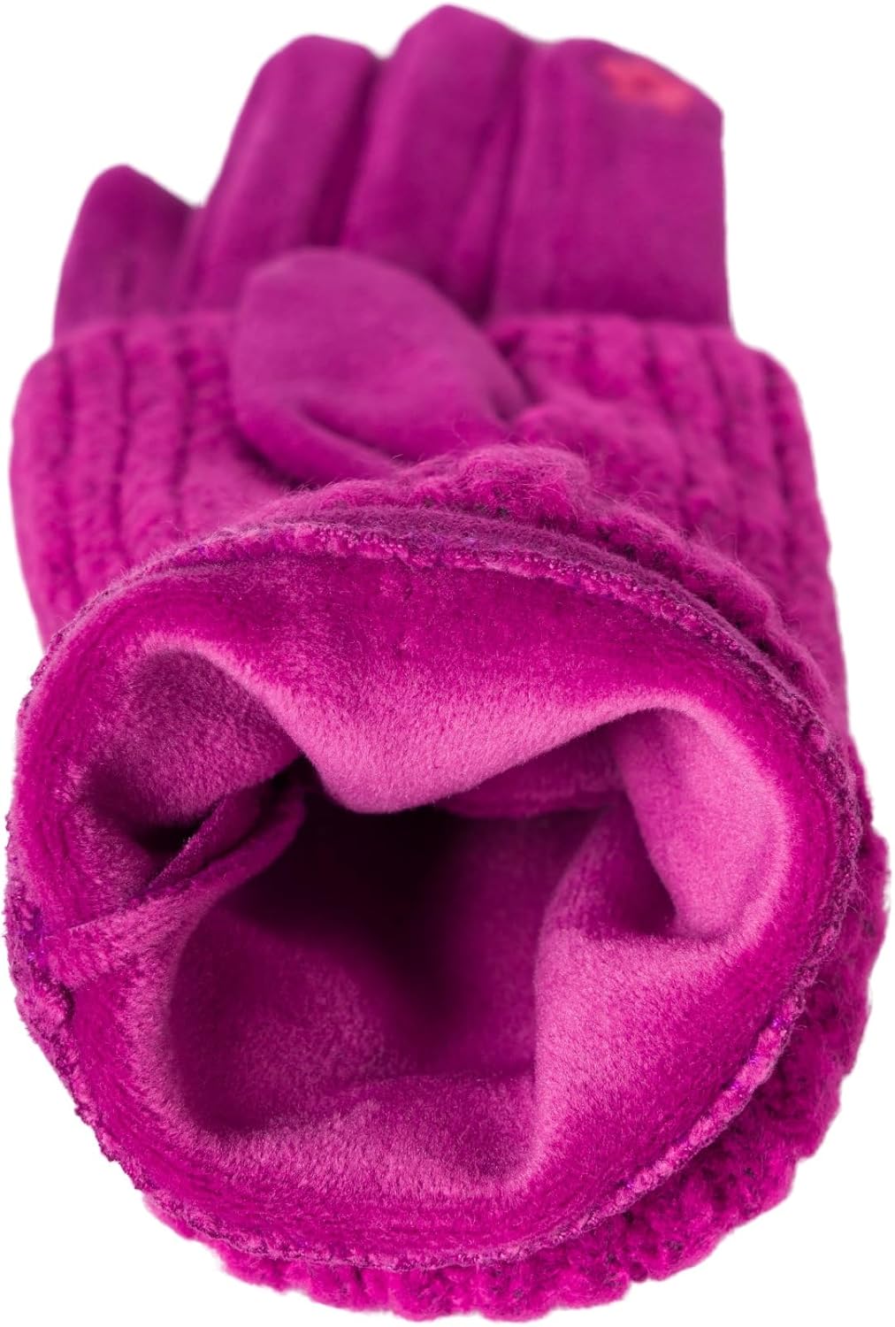 styleBREAKER Damen Touchscreen Stoff Handschuhe mit abnehmbaren Strick Stulpen, warme Fingerhandschu