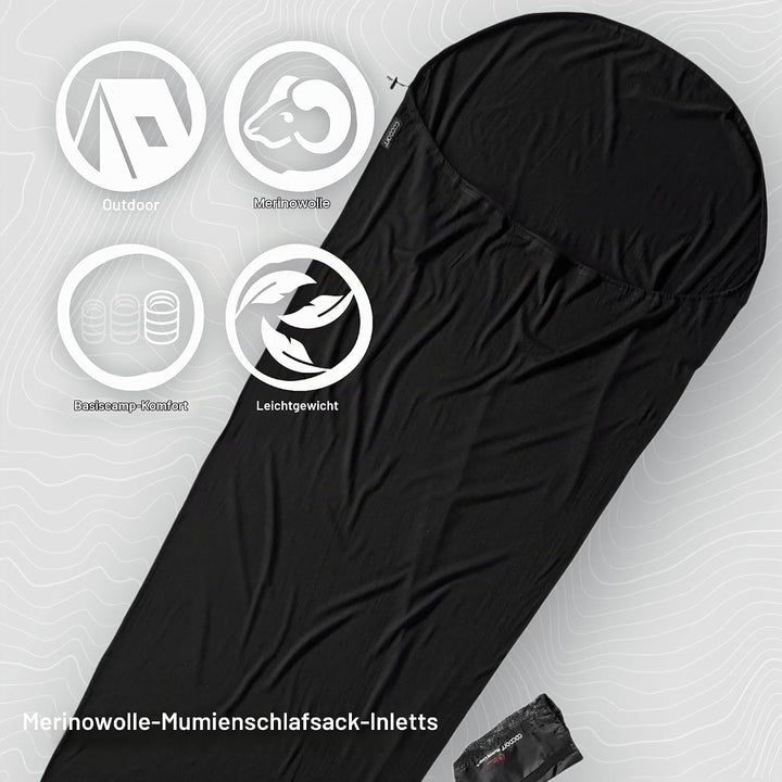 Cocoon Merinoschlafsack Mummy Liner - Merinowolle