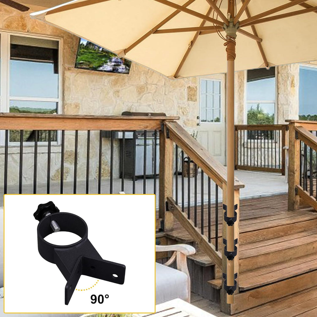 VANROUG Terrassenschirm-Halter, Terrassenschirm-Halter, Eckhalterung, Regenschirm-Basisklemme für De
