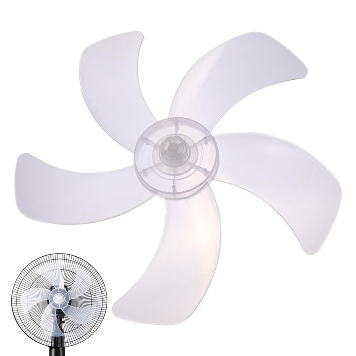 TOYANDONA 37cm Grosse Lüfterblätter aus Kunststoff mit 5 blatt Design Ersatzflügel für Standventilat