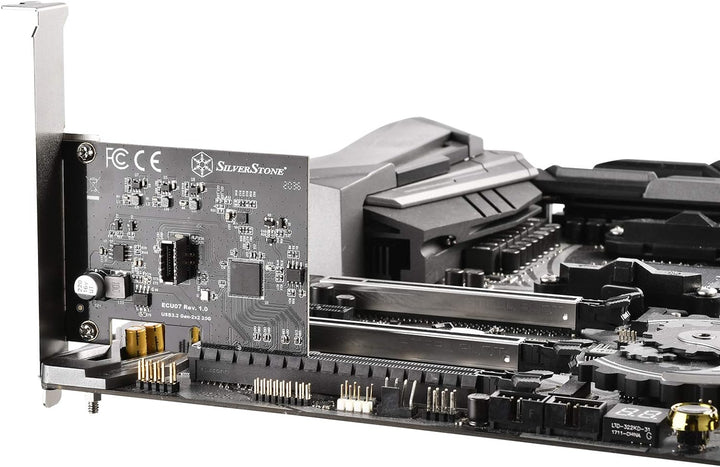 SilverStone Technology SST-ECU07 - SuperSpeed-20Gbps-Interne-USB-3.2-Type-C-Key-A-Gen-2x2-PCIe-Host-