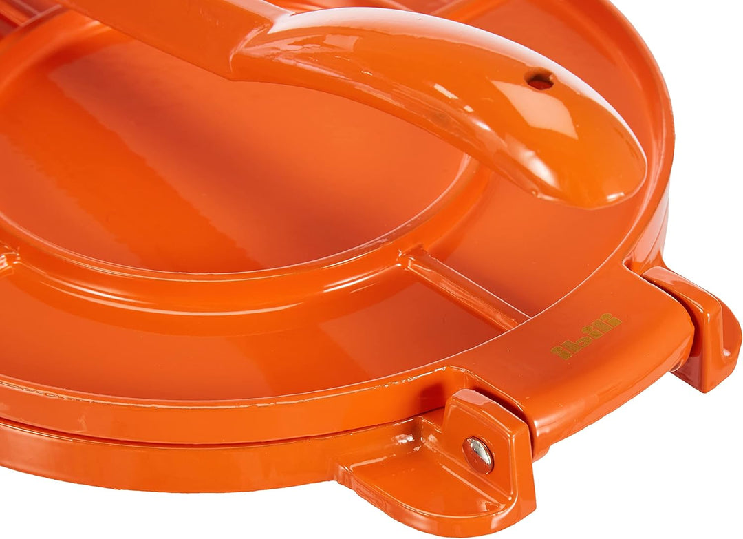 Ibili 799820 Tortillapresse 20 cm aus Aluminium, orange