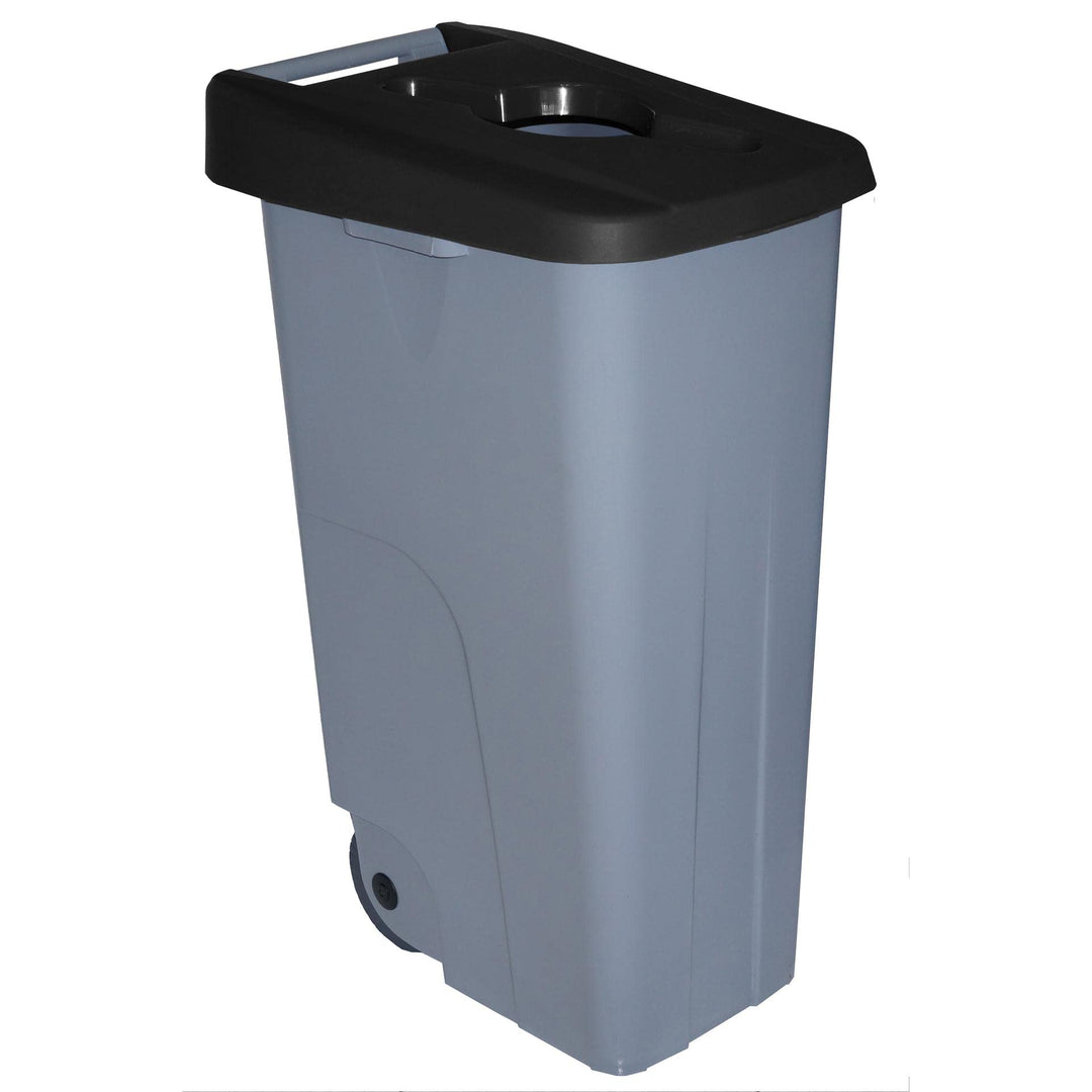 Denox DEN017 Rücklaufbehälter, 110 Liter, offen, schwarz, 420 x 570 x 880 mm, Schwarz