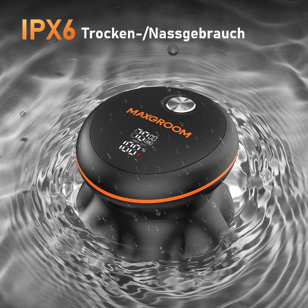 Maxgroom Glatzen Rasierer Herren, 7D Flexibler Glatzenrasierer, Wasserdichter Kopfrasierer Glatze mi