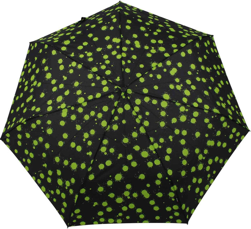 Knirps Taschenschirm Slim Duomatic Paint Drops - Green Grün, Grün