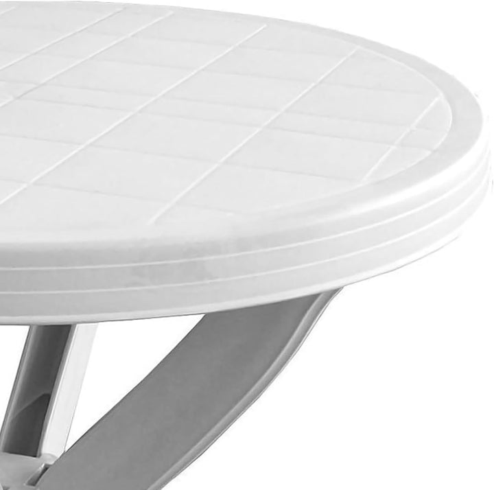 Spetebo Kunststoff Gartentisch rund - 70 cm - Campingtisch im klassischen Design - Balkontisch Terra