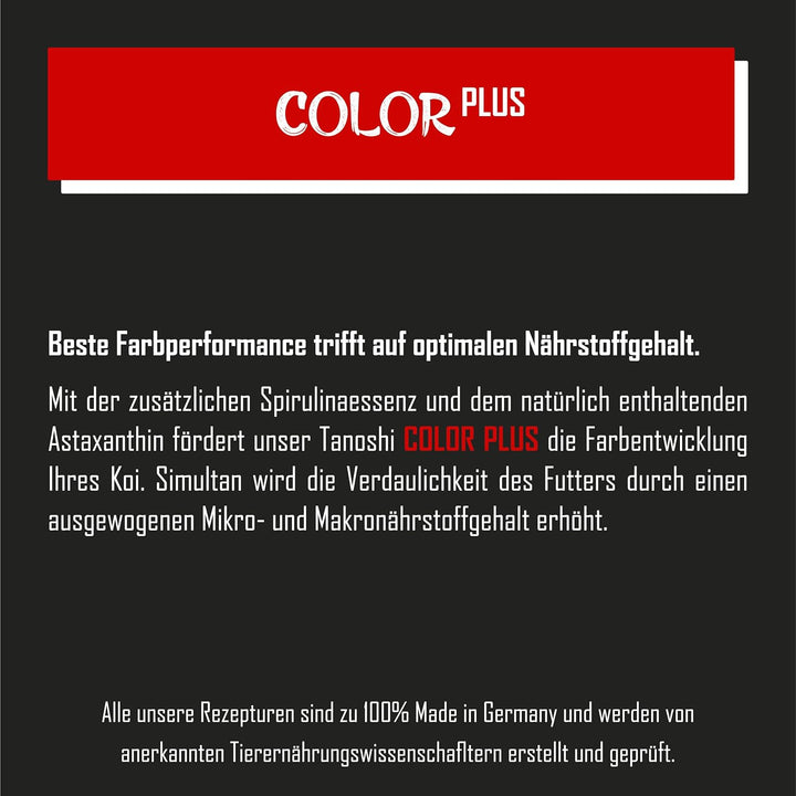 Tanoshi Koifutter - Color Plus 15 kg 3mm | Schwimmendes Allein-Koifutter für Intensive Farbentwicklu