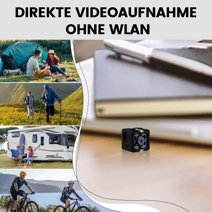 Bextgoo Mini Kamera, Überwachungskamera Ohne WLAN, 1080P Kleine Kamera mit 32GB Speicherkarte, Nacht