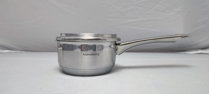Kochtopf mit Deckel und Griff 0.5 Liter 12cm kb-7131 Edelstahl 0,5 Liter, 0,5 Liter