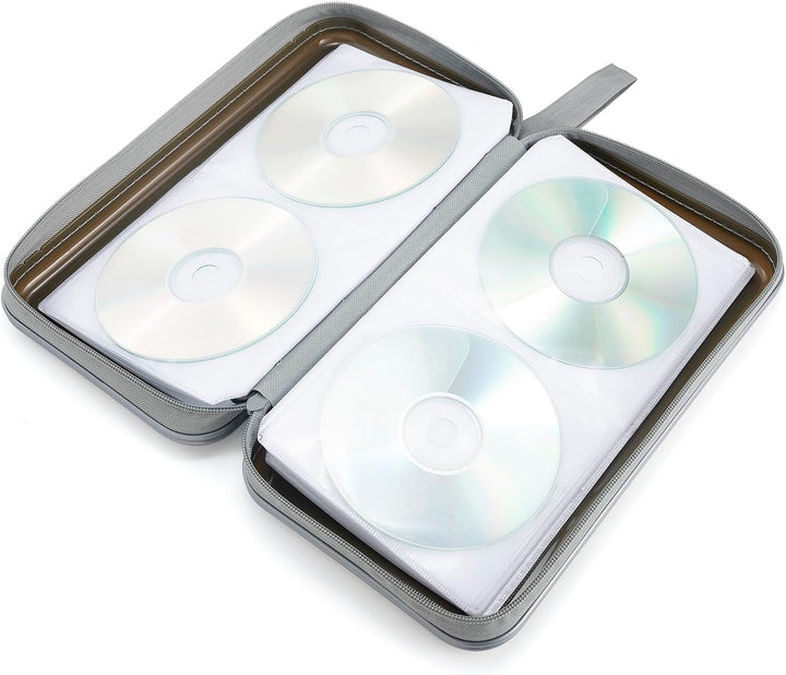 alavisxf xx CD Tasche, 96 CD/DVD Tasche Hartplastik CD Taschen Aufbewahrung Schutzhülle DVD Lagerung