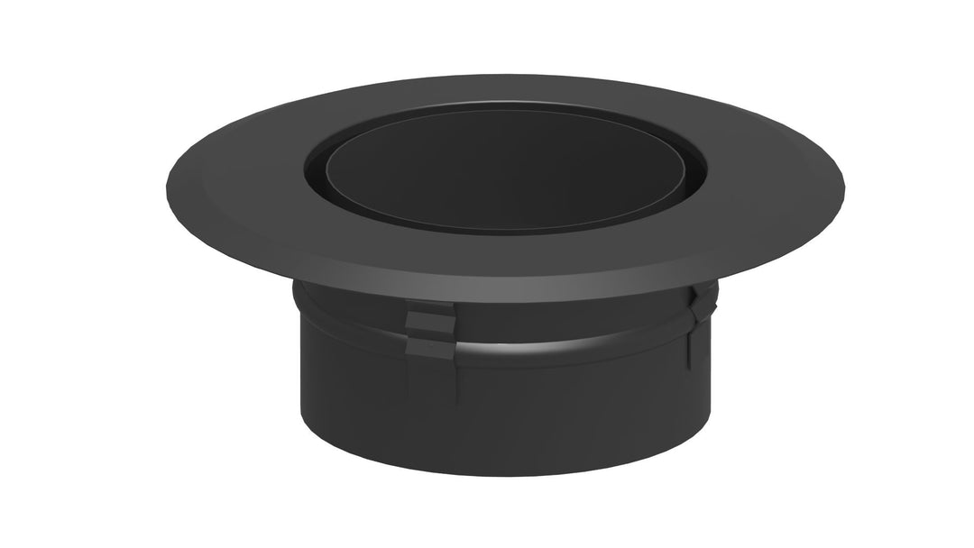 Ofenrohr - Wandfutter mit Zentrierfeder und Wandrosette; 120mm Durchmesser Ø 120 mm Wandfutter mit Z