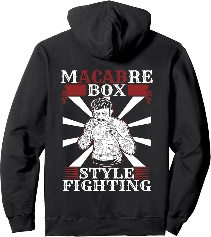 Hooligan Macabre Box Style Fighting Old School MMA Boxer Pullover Hoodie