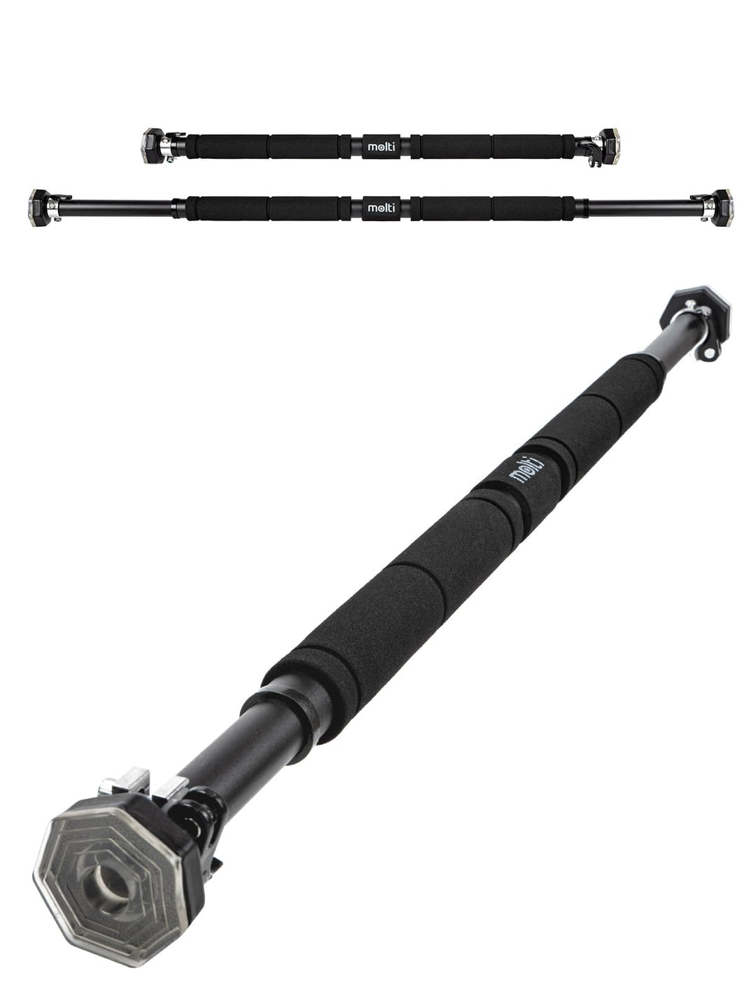 molti Klimmzugstange Türrahmen, verstellbar 63–100 cm, ohne Bohren montierbar, rutschfeste Griffe, b