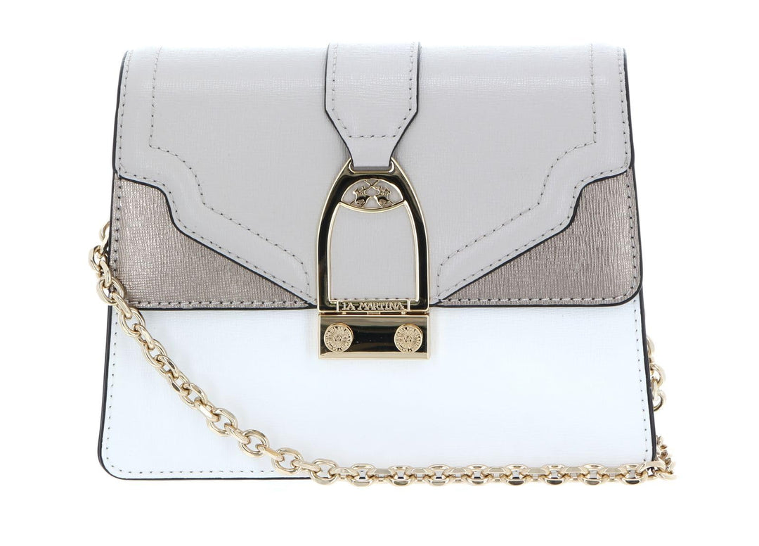 La Martina Portena Shoulder Bag SilverCloud/White/ACC