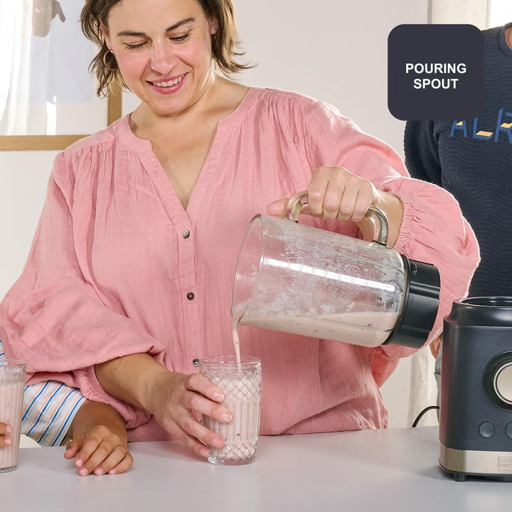 BLACK+DECKER – Standmixer BXJB2000E 2000W | Glasbehälter 1,8 L | Edelstahlklingen | Turbo-, Smoothie