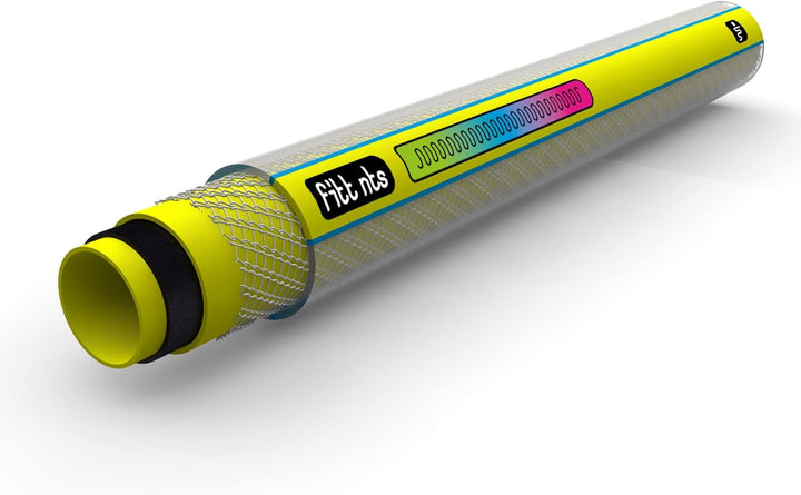 FITT NTS Yellow 1/2" (12,5mm) 20m - Robuster und Flexibler Gartenschlauch in gelber Farbe für eine I