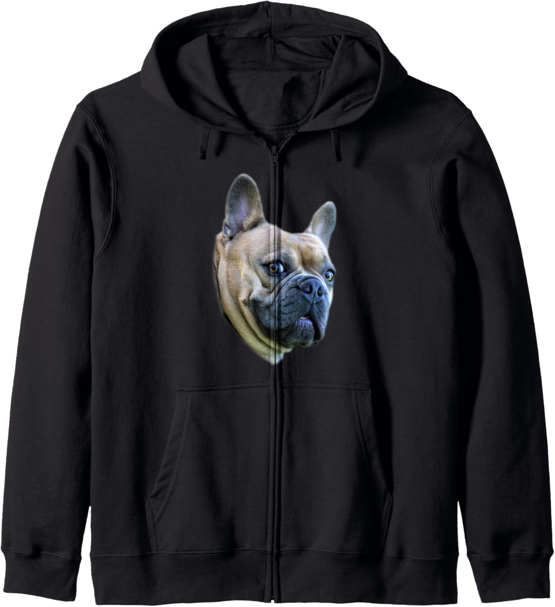 Gesicht der französischen Bulldogge Kapuzenjacke