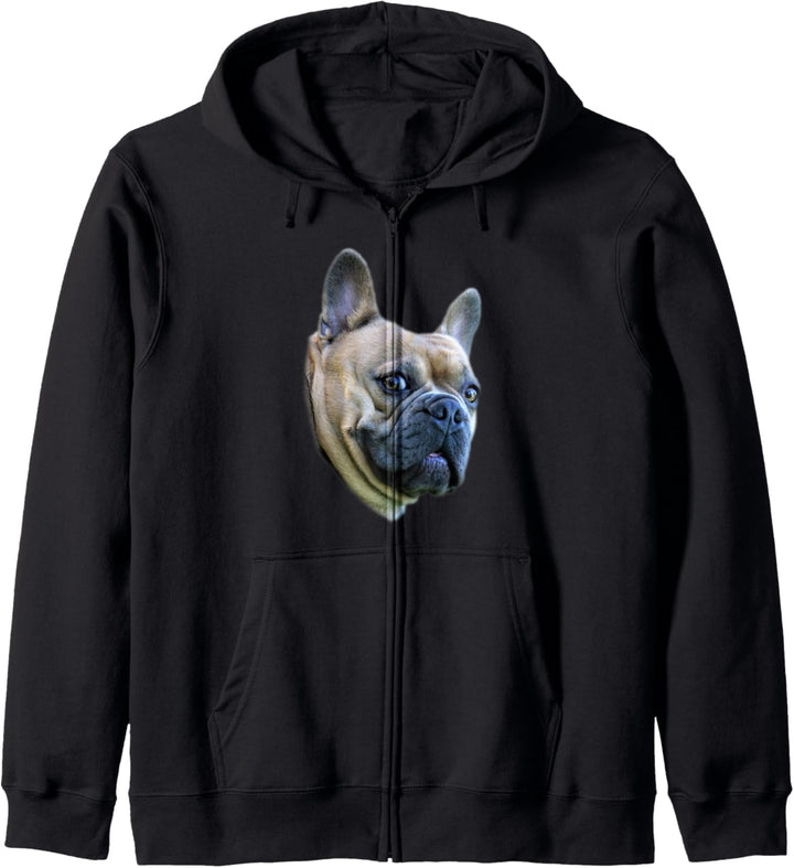 Gesicht der französischen Bulldogge Kapuzenjacke